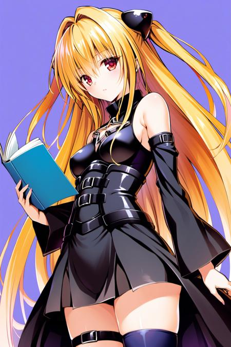 22203-2873957537-konjiki no yami, 1girl, solo, long hair, blonde hair, book, thigh strap, detached sleeves, very long hair, red eyes, white backg.png